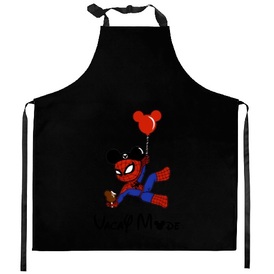Spiderman Vacay Mode Kitchen Aprons, Disney Spiderman Kitchen Aprons