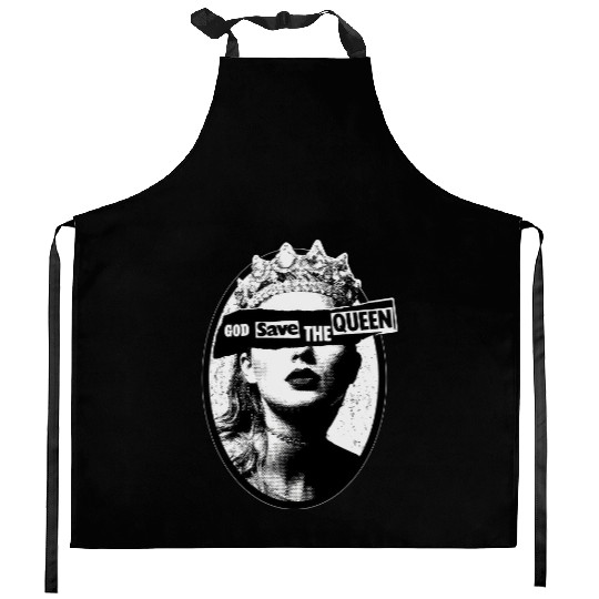 God Save The Queen Kitchen Aprons, Eras Tour Kitchen Aprons