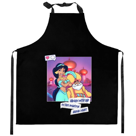 Disneyss Princess Aladdin Jasmine And The Sultan Poster Kitchen Aprons