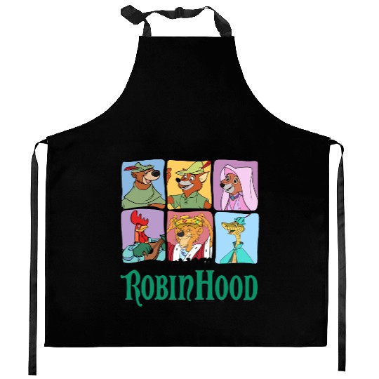 Retro Disney Robin Hood Characters Est. 1973 Kitchen Aprons