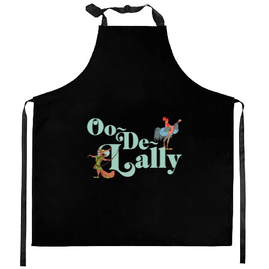 Disney Robin Hood Oo de lally Iconic Quote Chest Text Logo Kitchen Aprons