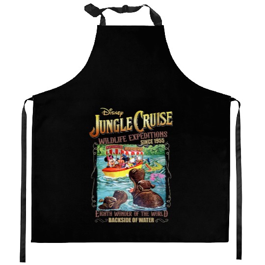 Vintage Disney Jungle Cruise Ride Kitchen Aprons, Disney Cruise Kitchen Aprons, Jungle Cruise Kitchen Aprons, Mickey and Friends