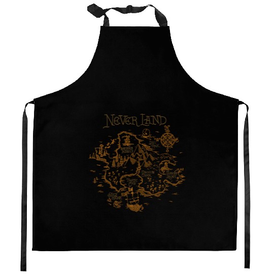 Disney Peter Pan Neverland Map Kitchen Aprons, Peter Pan Characters Kitchen Aprons