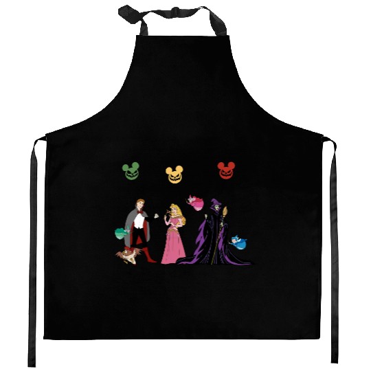 Disney Sleeping Beauty Halloween Balloon Kitchen Aprons
