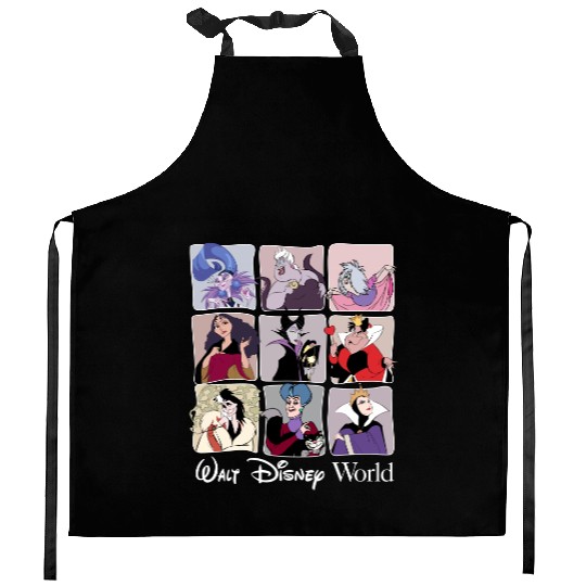 Disney Villains Kitchen Aprons, Disney Villain Characters Kitchen Aprons