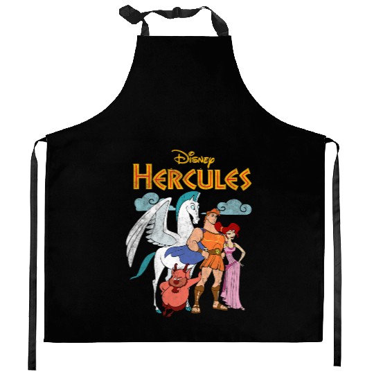 Disney Hercules Classic Hero Group Shot  Poster Kitchen Aprons