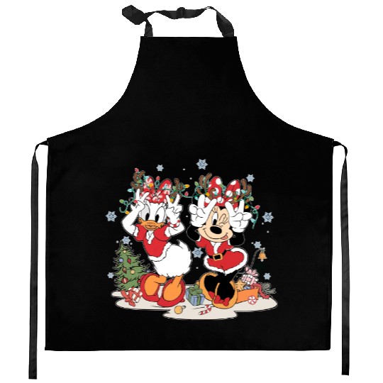 Vintage Disney Christmas  Kitchen Aprons, Minnie and Daisy Christmas