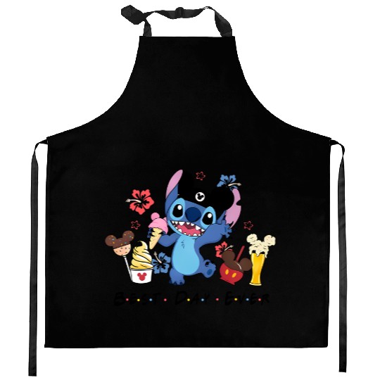 Disney Stitch Best Day Ever Kitchen Aprons, Disney Stitch Kitchen Aprons