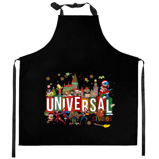 Universal Studios Christmas Kitchen Aprons, Disneyland Christmas