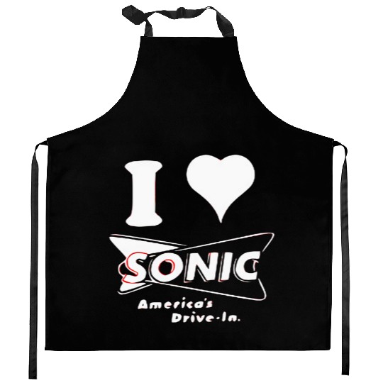 TO BUY Sonic drive in I love sonic drive in logo in reverse  Limited Edition  Perfect Gift Kitchen Aprons