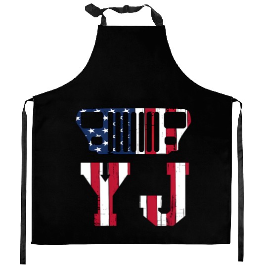 YJ Jeep, the square one Kitchen Aprons