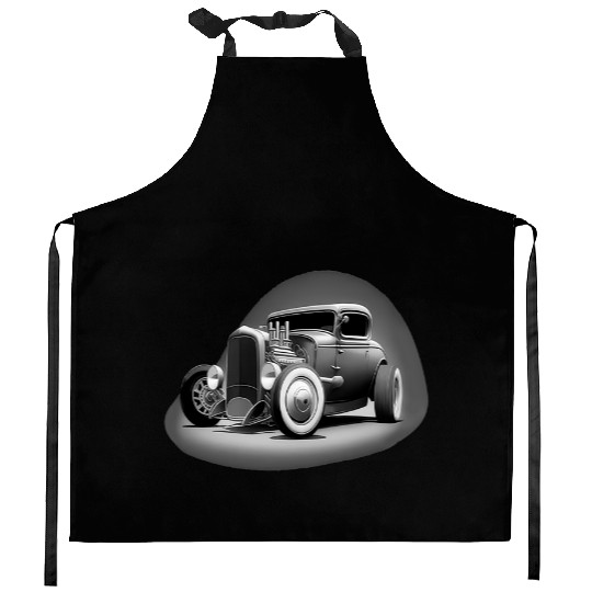 Street Rod Aesthetic Style Vintage Car Hot Rod Kitchen Aprons