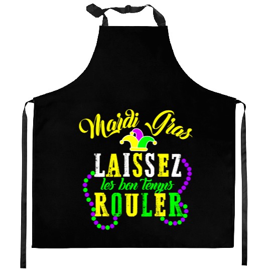 Mardi Gras laissez les bon temps rouler Fat Kitchen Aprons