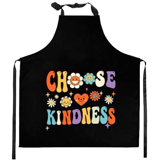 Retro Vintage Choose Kindness Lover Spiritual Kitchen Aprons