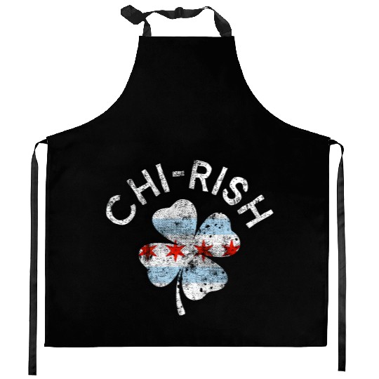 Chi-Rish Chicago Flag Lucky C St Patrick'S Day Kitchen Aprons