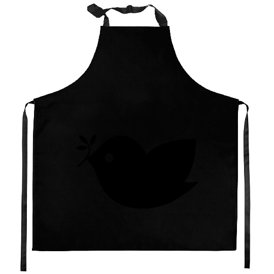 Peace Bird Icon Kitchen Aprons