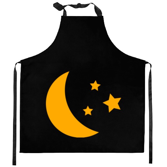 moon and stars Kitchen Aprons