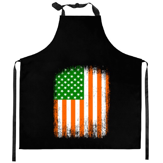 Irish American Flag Kitchen Aprons