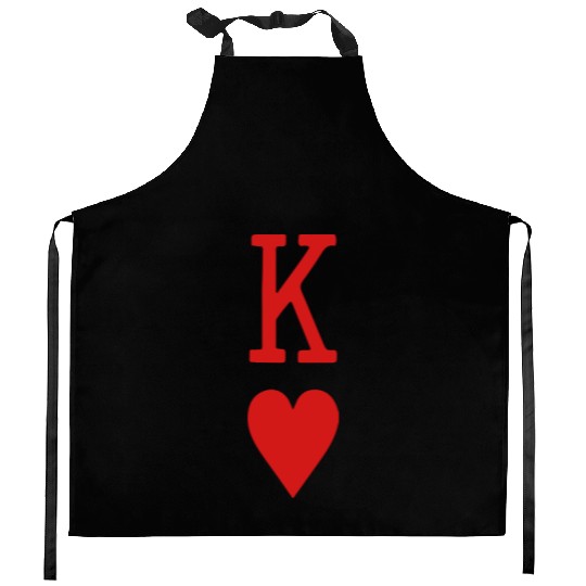 King of Hearts Vector Kitchen Aprons
