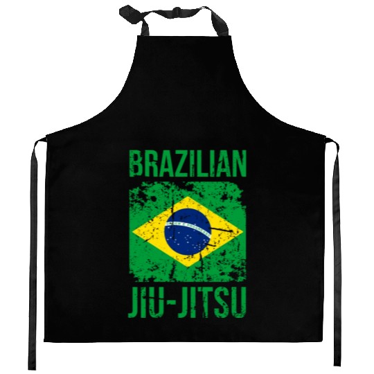 BJJ Brazilian Jiu Jitsu Flag Martial Arts Kitchen Aprons