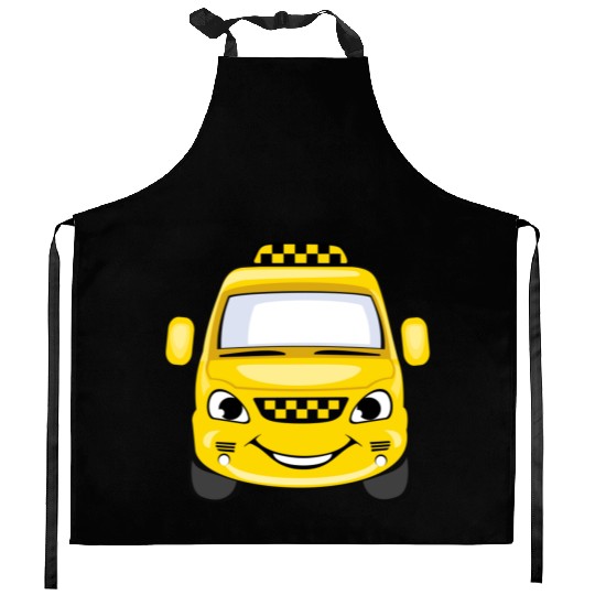 Taxi design art Kitchen Aprons