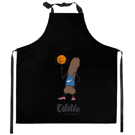 Eddie Funky Dick Basketball Kitchen Aprons