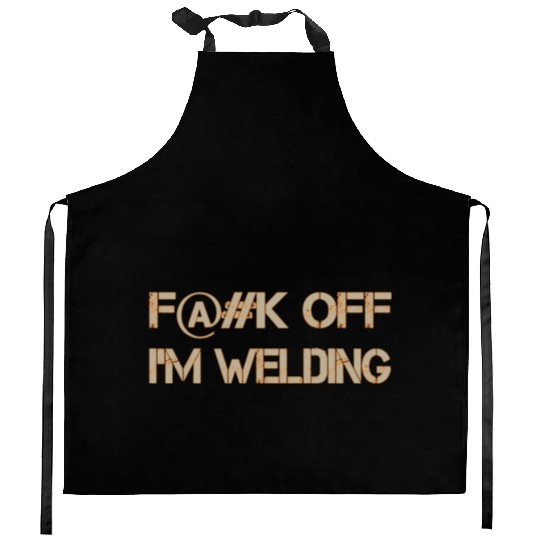 Fuck Off Tan-Orange Kitchen Aprons