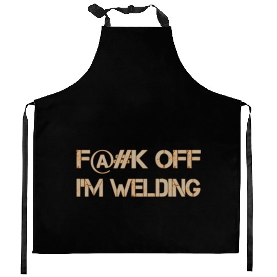 Fuck Off Tan-Orange Kitchen Aprons