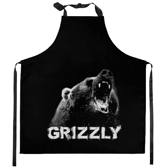 Grizzly Bear Kitchen Aprons