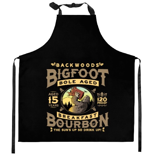 Backwoods Bigfoot Bole-Aged Breakfast Bourbon Kitchen Aprons