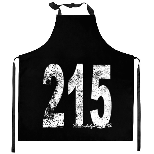 Vintage Philadelphia Area Code 215 Kitchen Aprons