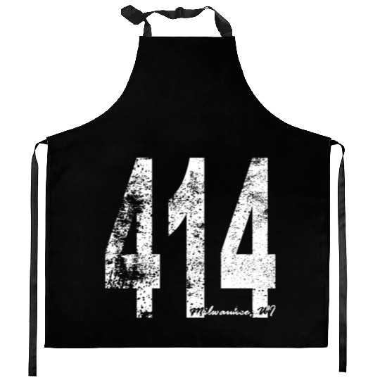 Vintage Milwaukee Area Code 414 Kitchen Aprons