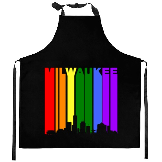 Milwaukee Wisconsin Rainbow LGBT Gay Pride Kitchen Aprons