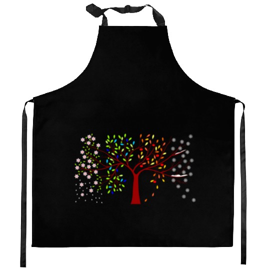 four seasons tree Kitchen Aprons