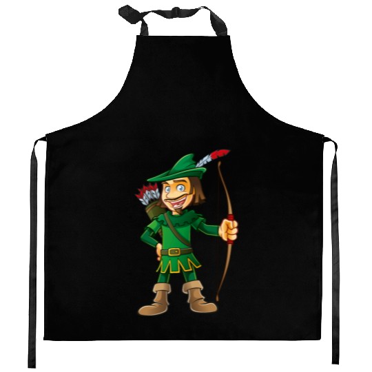 Robin Hood-arrows-bow-tale Kitchen Aprons