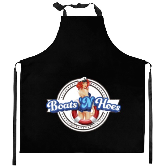 BOATS 'N HOES STEP BROTHERS SEXY LOGO Kitchen Aprons