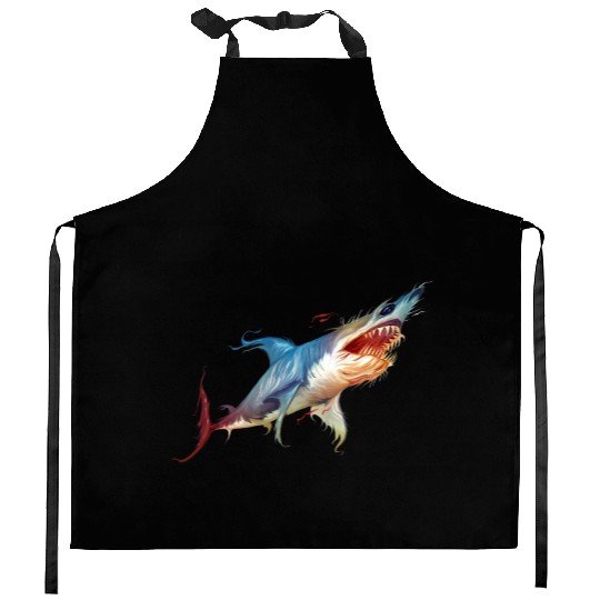 Colorful Shark Kitchen Aprons
