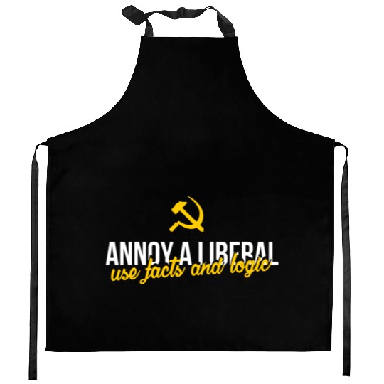 Anti Liberals - Annoy a liberal - use facts and lo Kitchen Aprons