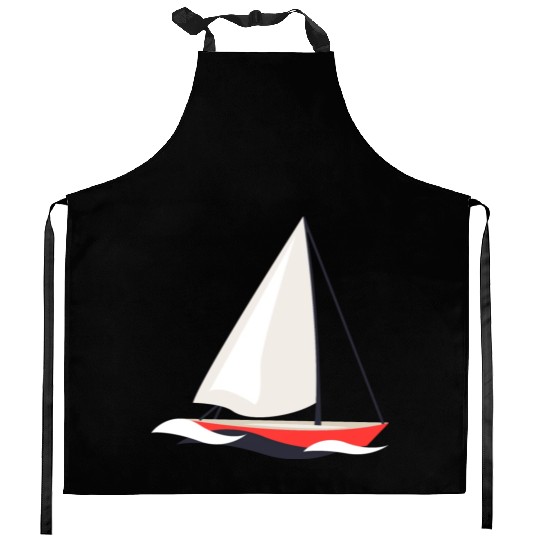 sailing boat Kitchen Aprons