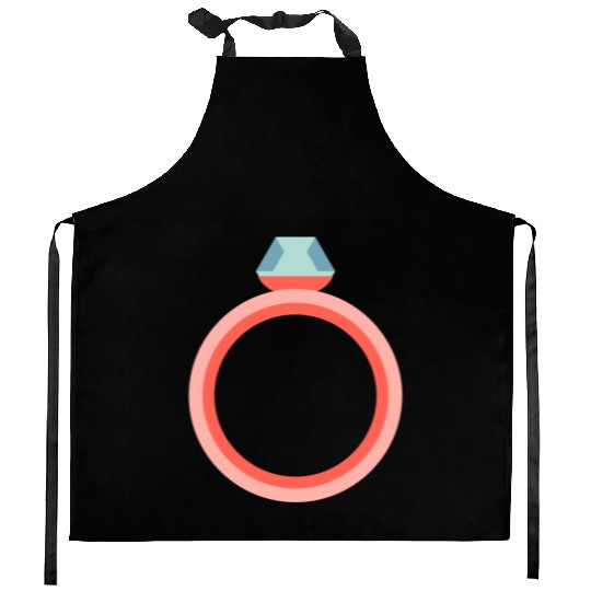 Engagement Ring Kitchen Aprons