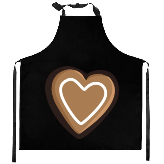 Gingerbread heart Kitchen Aprons