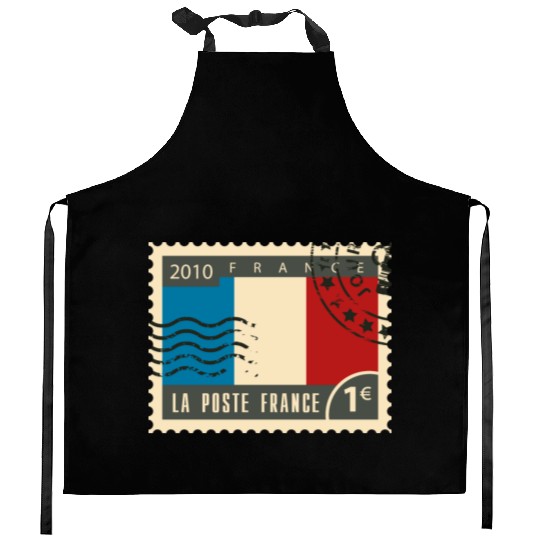 france post stamp Kitchen Aprons