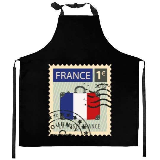 stamp france Kitchen Aprons