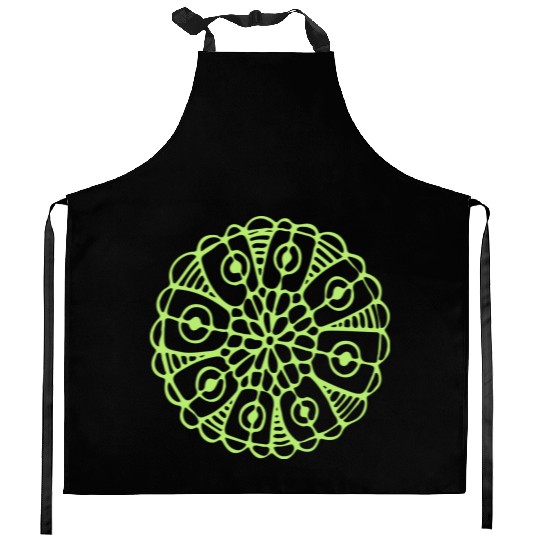 Blossom mandala Kitchen Aprons