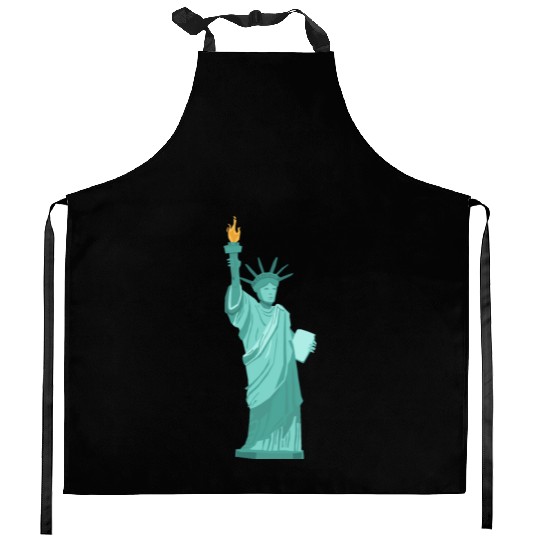 statue of liberty Kitchen Aprons