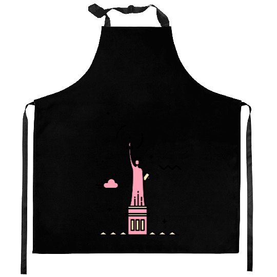 Statue of liberty Kitchen Aprons