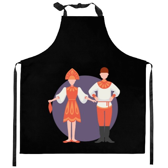 dancing couple Kitchen Aprons