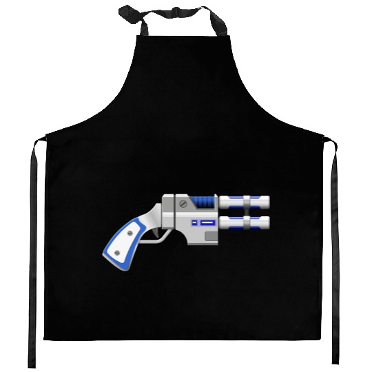 sci fi gun Kitchen Aprons