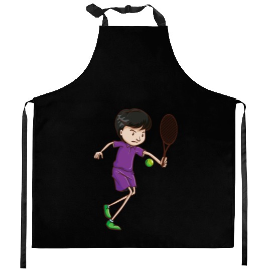 tennis player Kitchen Aprons