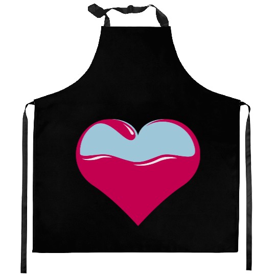 Ocean heart Kitchen Aprons
